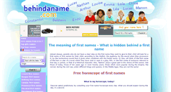 Desktop Screenshot of behindaname.com