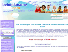 Tablet Screenshot of behindaname.com